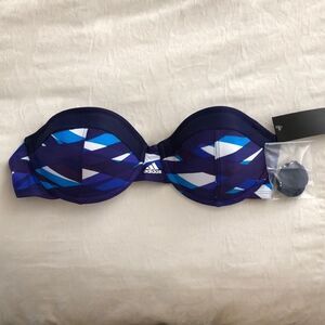 Adidas Overlay Stripe Bandeau Size XL. NWT